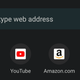 بحث Chrome Canary مع خلفية زرقاء ، وضع غامق.